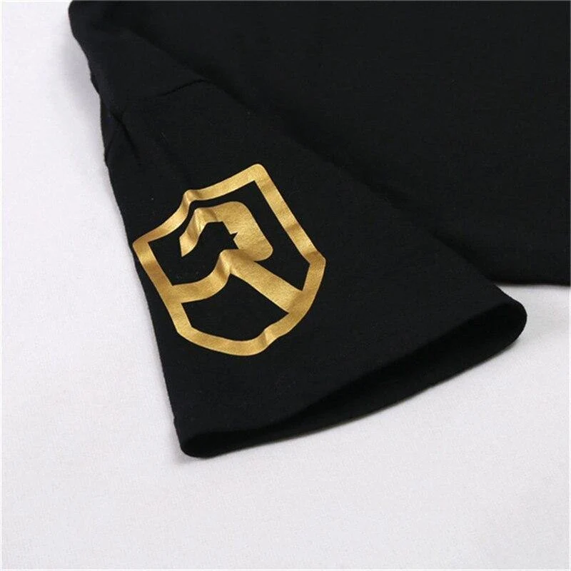 Herren Kurzarm Baumwolle T-Shirt Sommer Casual Fashion Slim Print T-Shirt Crossfit Turnhallen Fitness Workout T-Shirts Top Kleidung