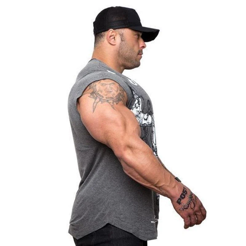 Männer Casual Fashion Printed T-Shirt Turnhallen Fitness Bodybuilding Kurzarm Baumwolle T-Shirt T-Shirts Tops Male Workout Brand Kleidung
