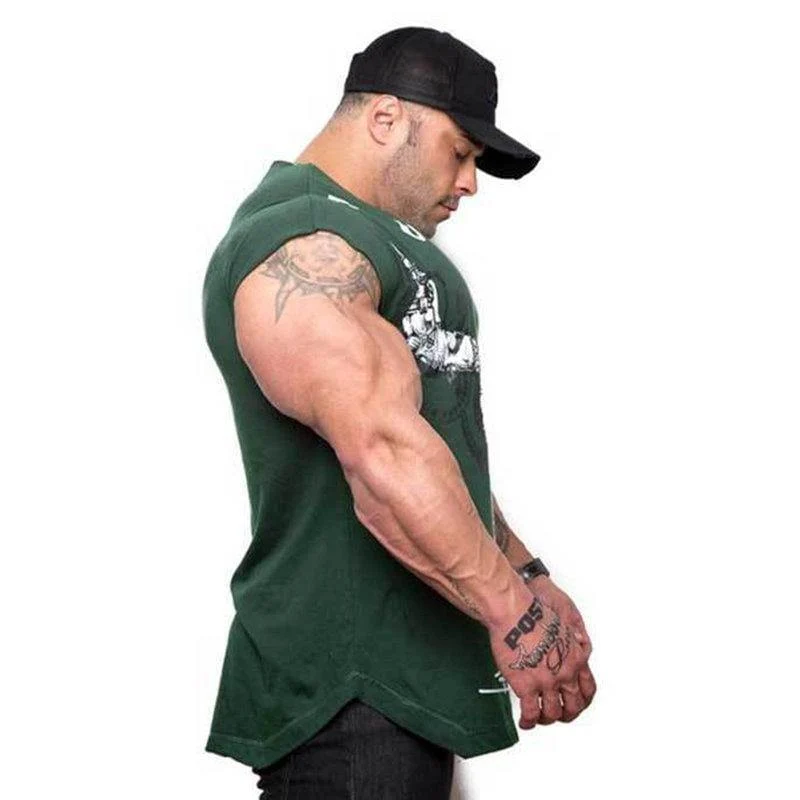 Männer Casual Fashion Printed T-Shirt Turnhallen Fitness Bodybuilding Kurzarm Baumwolle T-Shirt T-Shirts Tops Male Workout Brand Kleidung