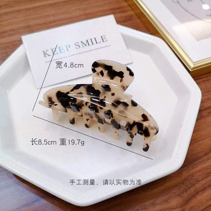 Große Acetate Leopardenmuster Acryl Haarnadeln Haarspange Krabben Haar Krallen für Frauen Mädchen Haarschmuck Kopfschmuck Party Geschenke