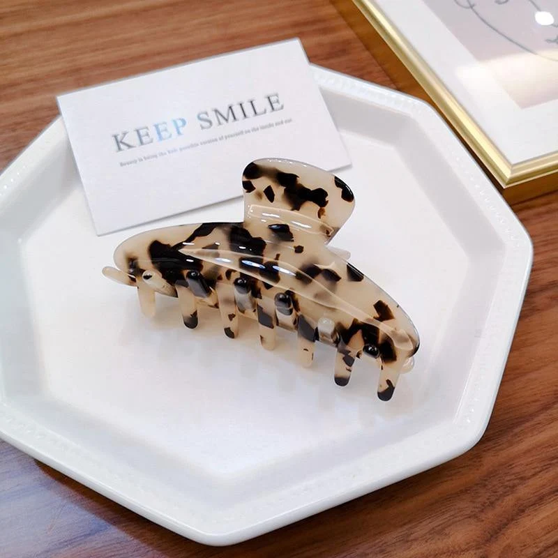 Große Acetate Leopardenmuster Acryl Haarnadeln Haarspange Krabben Haar Krallen für Frauen Mädchen Haarschmuck Kopfschmuck Party Geschenke