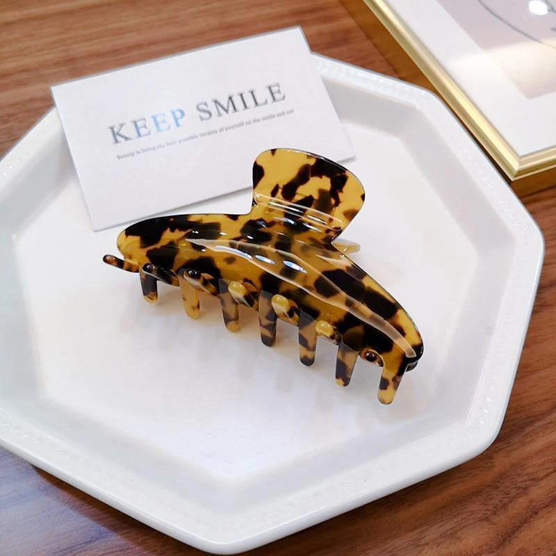 Große Acetate Leopardenmuster Acryl Haarnadeln Haarspange Krabben Haar Krallen für Frauen Mädchen Haarschmuck Kopfschmuck Party Geschenke