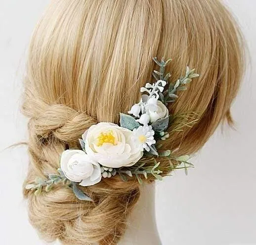 Blumenhaarkamm Haarspange Frauen Braut Hochzeit Haarzubehör Handgemachtes Stirnband Mädchen Kopfbedeckung Ornamente