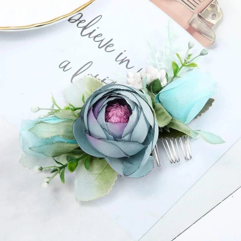 Blumenhaarkamm Haarspange Frauen Braut Hochzeit Haarzubehör Handgemachtes Stirnband Mädchen Kopfbedeckung Ornamente