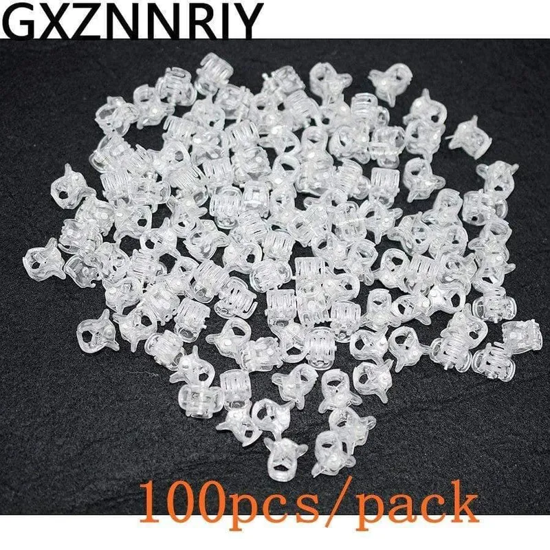 1cm 100 Stück / Packung Haar Klauenclips für Frauen Mädchen Zubehör Schwarz Braun Transparent Kunststoff Mini Klauen Haarspange Klammer Geschenke