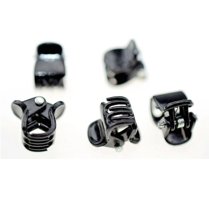 1cm 100 Stück / Packung Haar Klauenclips für Frauen Mädchen Zubehör Schwarz Braun Transparent Kunststoff Mini Klauen Haarspange Klammer Geschenke