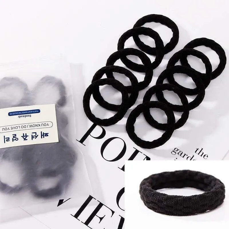 10 Stück / Lot Neue hochelastische Grundgummibänder Einfaches Haarband Mädchen Kopfbedeckung Einfarbiges Stirnband Mode Frauen Haarschmuck