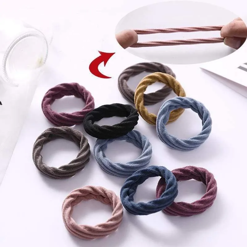 10 Stück / Lot Neue hochelastische Grundgummibänder Einfaches Haarband Mädchen Kopfbedeckung Einfarbiges Stirnband Mode Frauen Haarschmuck