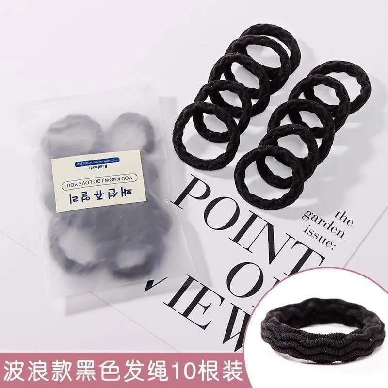 10 Stück / Lot Neue hochelastische Grundgummibänder Einfaches Haarband Mädchen Kopfbedeckung Einfarbiges Stirnband Mode Frauen Haarschmuck