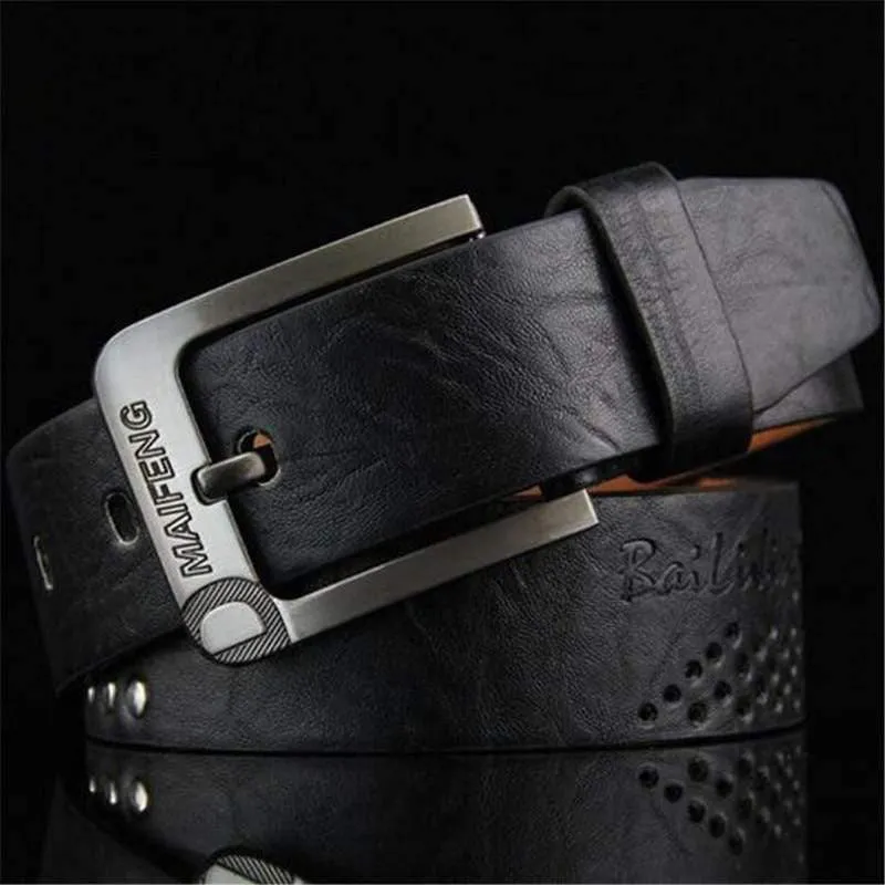 Herren Nietgürtel Mode Hose Pin Schnalle Gürtel Wild Retro Strap Männlich New Luxusgürtel Kummerbunds Ceinture Homme