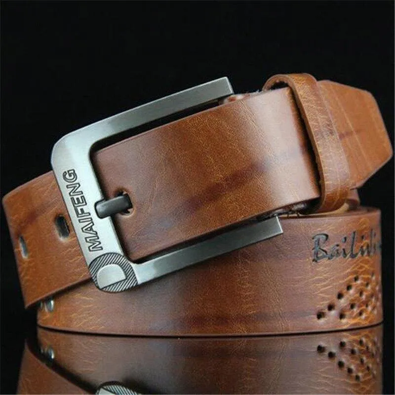 Herren Nietgürtel Mode Hose Pin Schnalle Gürtel Wild Retro Strap Männlich New Luxusgürtel Kummerbunds Ceinture Homme