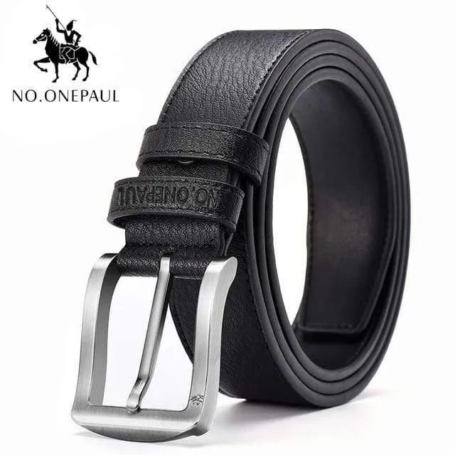 Herren Leder Legierung Pin Buckle Jeans Gürtel Mode Business Kuh Echtes Leder Herren Jugend Luxus Retro Classic Gürtel