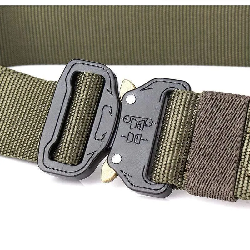 Herren Taktik Gürtel Design Stahl Schnalle Gürtel Mann Qualität Leinwand Elastische Gürtel Bund Lässig Männer
