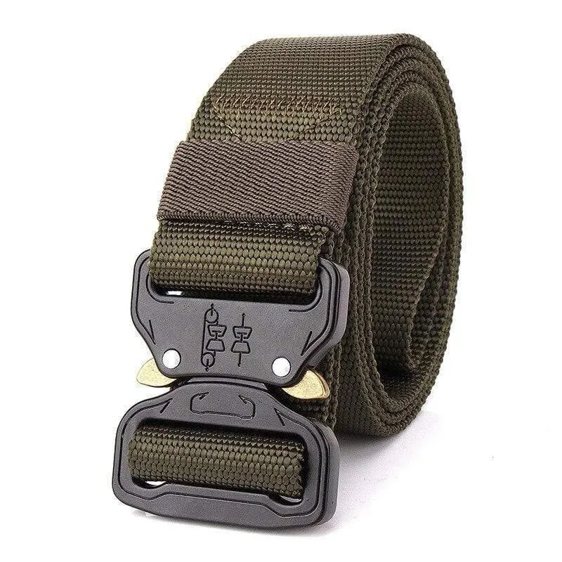 Herren Taktik Gürtel Design Stahl Schnalle Gürtel Mann Qualität Leinwand Elastische Gürtel Bund Lässig Männer