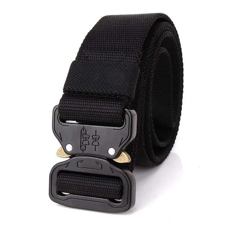 Herren Taktik Gürtel Design Stahl Schnalle Gürtel Mann Qualität Leinwand Elastische Gürtel Bund Lässig Männer