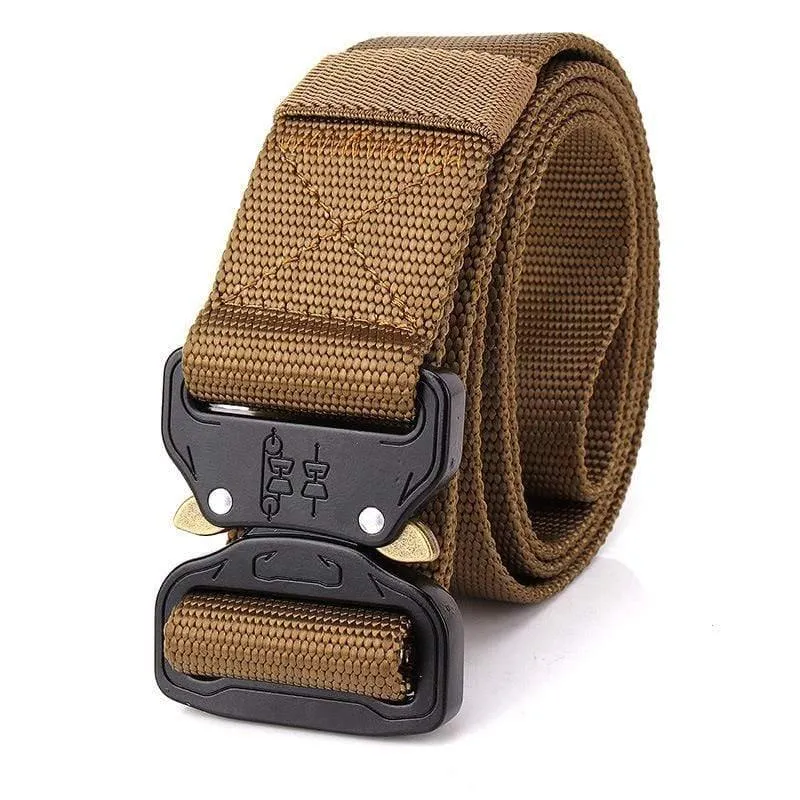 Herren Taktik Gürtel Design Stahl Schnalle Gürtel Mann Qualität Leinwand Elastische Gürtel Bund Lässig Männer