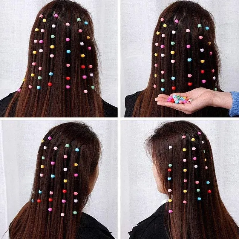 20 / 40pcs Frauen Mädchen Süße Mini-Haarklauenclips Bonbonfarbe Kunststoff-Haarnadeln Haarzöpfe Maker Beads Haarschmuck Kopfbedeckungen