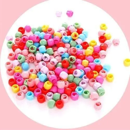 20 / 40pcs Frauen Mädchen Süße Mini-Haarklauenclips Bonbonfarbe Kunststoff-Haarnadeln Haarzöpfe Maker Beads Haarschmuck Kopfbedeckungen