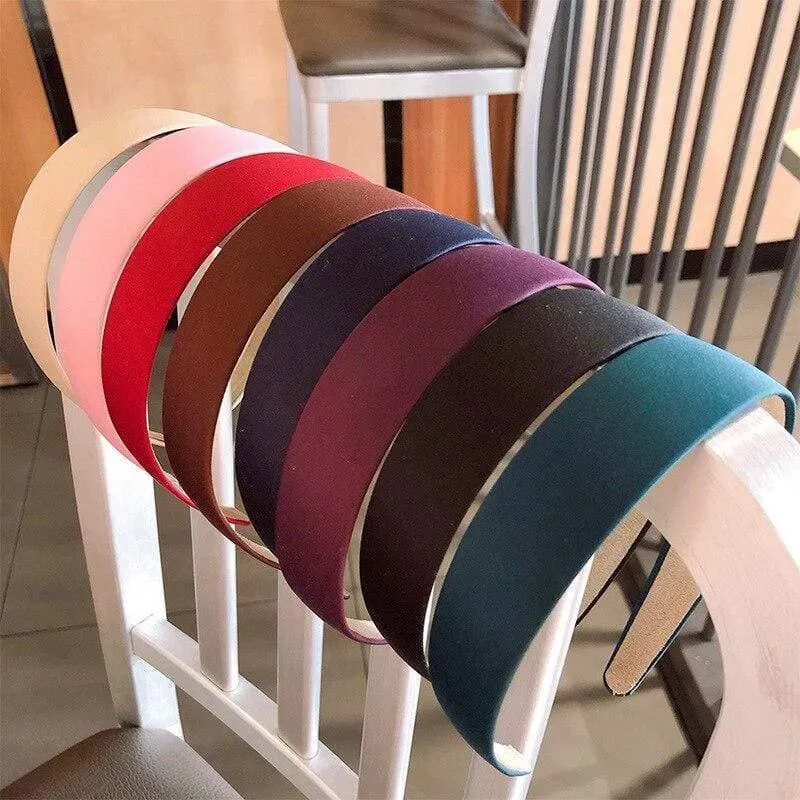 1PC Plastic Fashion Canvas Breites Stirnband Haarband Kopfbedeckung Lünette Haarschmuck für Frauen Satinbedeckte Harz Haarbänder