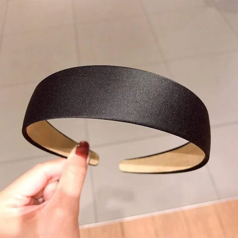 1PC Plastic Fashion Canvas Breites Stirnband Haarband Kopfbedeckung Lünette Haarschmuck für Frauen Satinbedeckte Harz Haarbänder