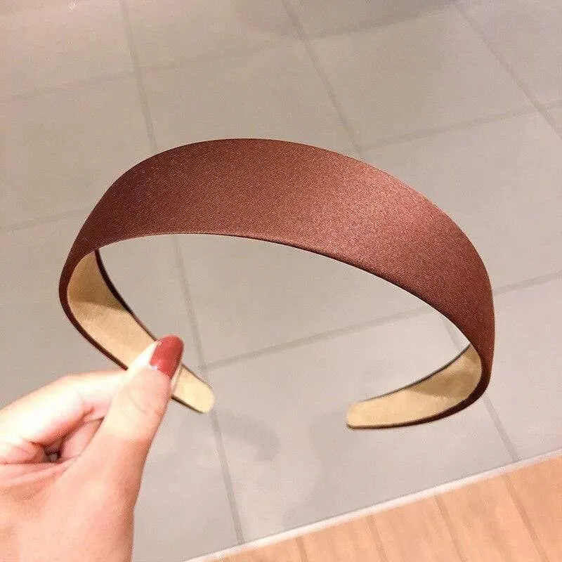 1PC Plastic Fashion Canvas Breites Stirnband Haarband Kopfbedeckung Lünette Haarschmuck für Frauen Satinbedeckte Harz Haarbänder