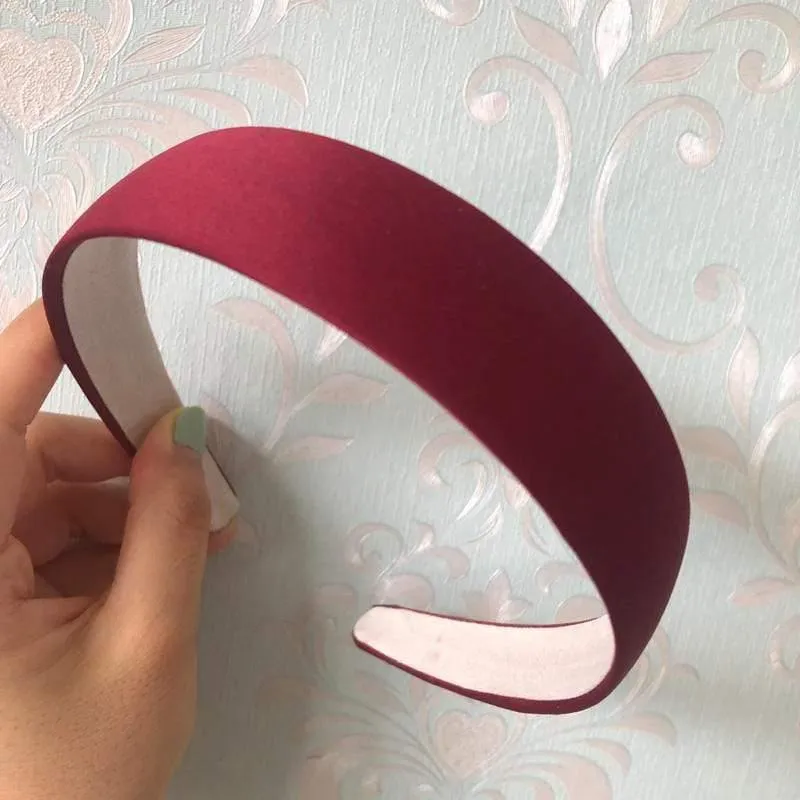 1PC Plastic Fashion Canvas Breites Stirnband Haarband Kopfbedeckung Lünette Haarschmuck für Frauen Satinbedeckte Harz Haarbänder