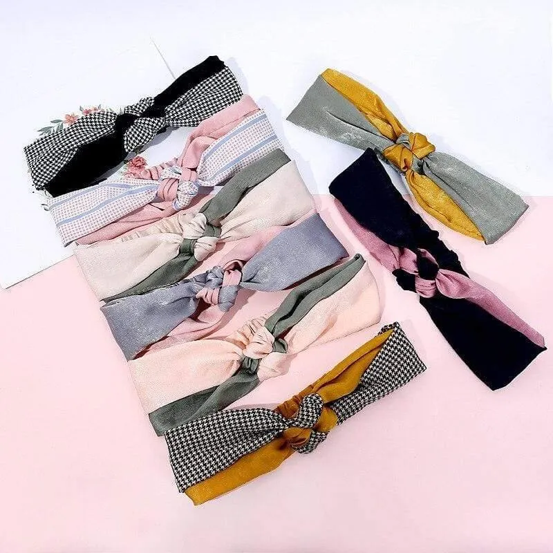 Mode Frauen Elegantes weiches Stirnband Vintage Kreuzknoten Elastische Haarbänder Feste Mädchen Haarband Haarschmuck