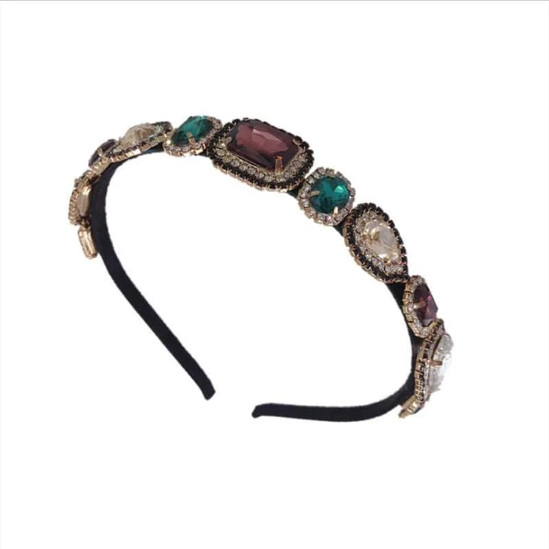 Neue High-End-Haar-Accessoires Strasssteine ​​für Frauen Super Flash Alloy Diamonds Fine Side Haarband Stirnband Fashion Girl Haarband