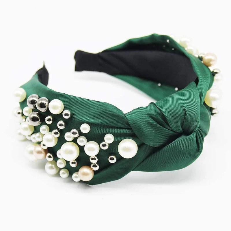Frauen Elegante Perlen Einfache Haarbänder Edles Stirnband Haarreifenhalter Ornament Kopf Krawatten Lady Fashion Kopf Zubehör