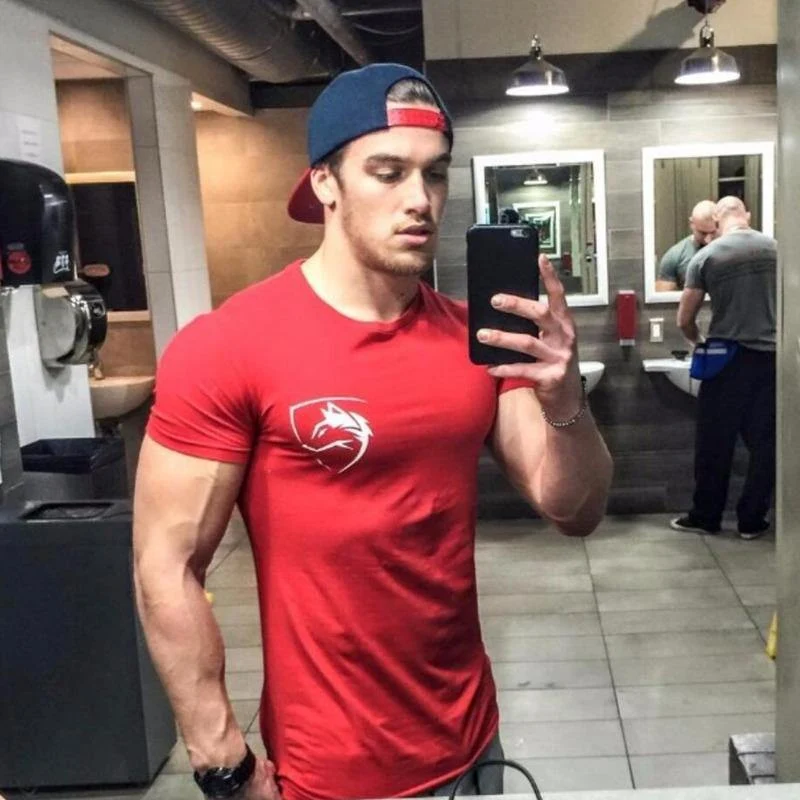 Herren Baumwolle Kurzarm T-Shirt Sommer New Casual O-Ausschnitt Slim T-Shirt Männlich Jogger Gyms Fitness Crossfit T-Shirts Tops Kleidung