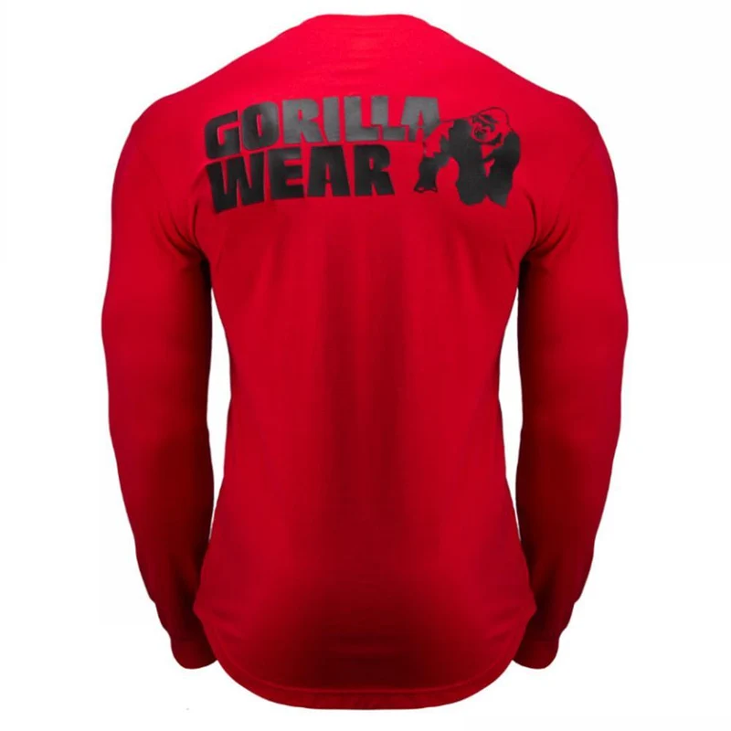 Fitness Sportliche Langarm T Shirt Männer Turnhallen Workout Dünne Baumwolle Gedruckt T-shirt Männliche Herbst Neue Casual Tee Tops Marke kleidung