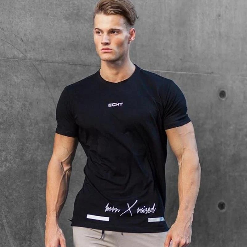 Männer Kurzarm T-shirt Turnhallen Fitness Bodybuilding Baumwolle T Shirt Sommer Männlichen Casual Fashion Tees Tops Crossfit Marke Kleidung