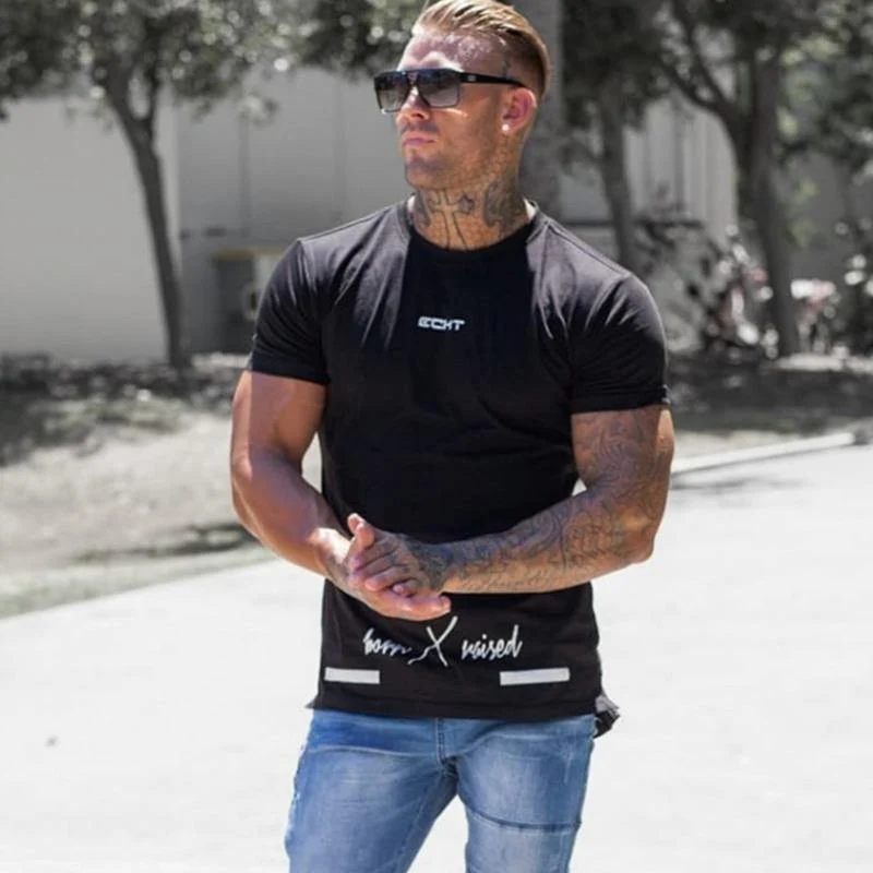 Männer Kurzarm T-shirt Turnhallen Fitness Bodybuilding Baumwolle T Shirt Sommer Männlichen Casual Fashion Tees Tops Crossfit Marke Kleidung