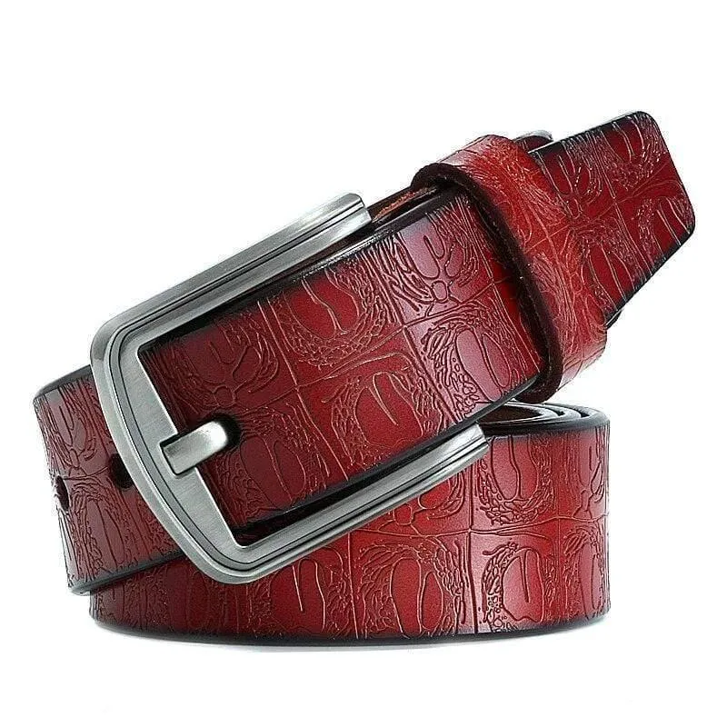 Marke Luxus Design Pin Schnalle Echtes Leder Rindsleder Gürtel Jeans Gürtel Für Männer Business Cowboy Gürtel Heißer Verkauf