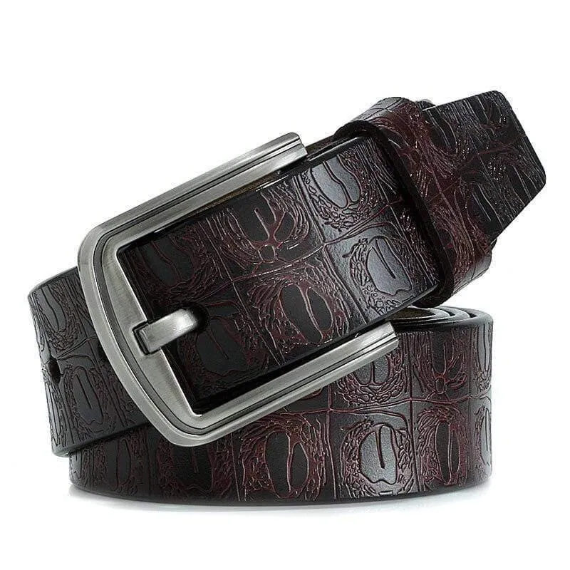Marke Luxus Design Pin Schnalle Echtes Leder Rindsleder Gürtel Jeans Gürtel Für Männer Business Cowboy Gürtel Heißer Verkauf