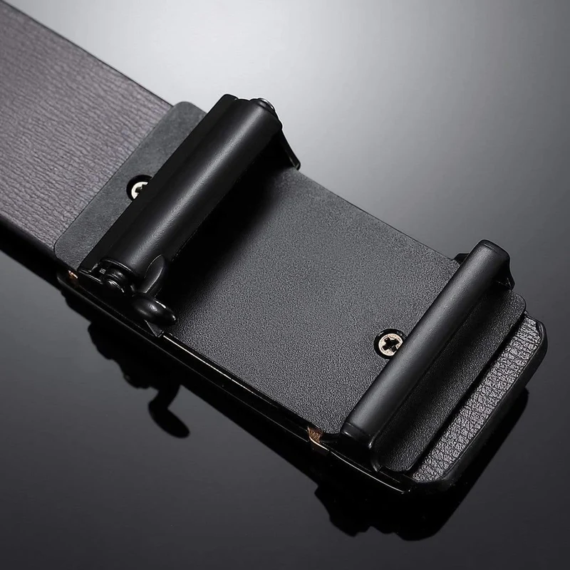 Herren Echtledergürtel Automatischer Alu Schnallengürtel Klassische Mode Luxus Kuh Echtledergürtel Für Herren N71581