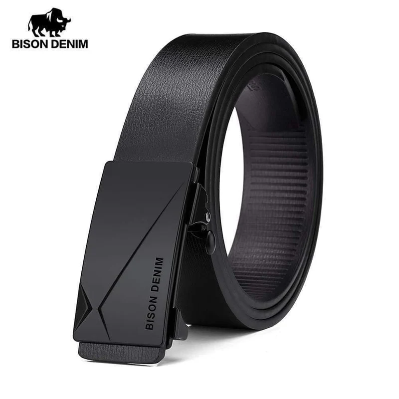 Herren Echtledergürtel Automatischer Alu Schnallengürtel Klassische Mode Luxus Kuh Echtledergürtel Für Herren N71581