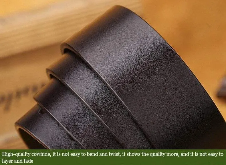 Männer echte Kuh Leder Business Designer Gürtel Männer Vintage Luxus Qualität echte Leder Gürtel Mann Schnallen