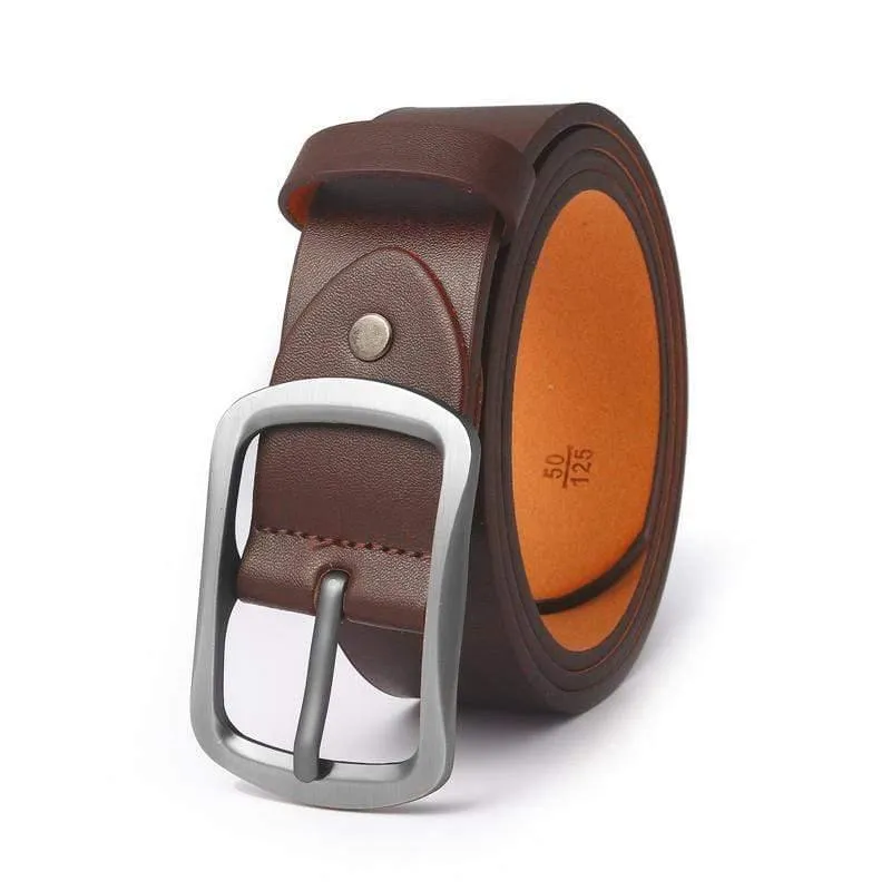Männer Gürtel Leder Gürtel Männer Pin Schnalle Kuh Echtes Leder Gürtel Für Männer 130 cm Hohe Qualität Herren Gürtel cinturones Hombre
