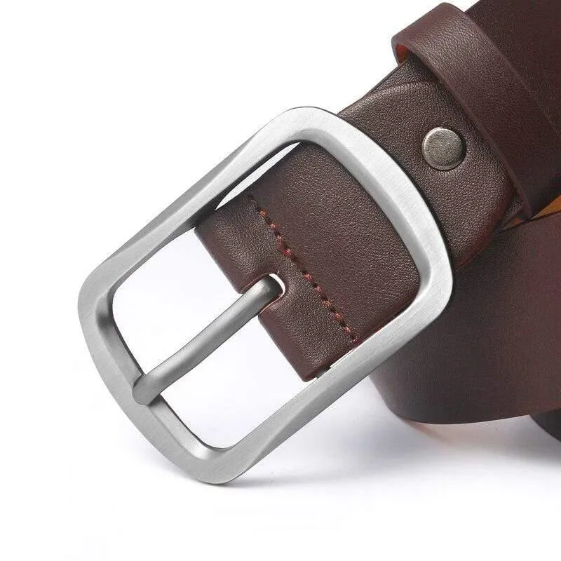 Männer Gürtel Leder Gürtel Männer Pin Schnalle Kuh Echtes Leder Gürtel Für Männer 130 cm Hohe Qualität Herren Gürtel cinturones Hombre