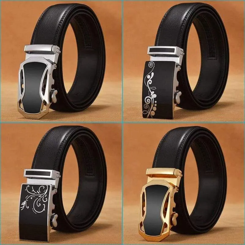Gürtel Männer Luxus Berühmte Marke Designer Hochwertige Männer Echtes Lederband Weiß Automatische Schnalle Gürtel Ceinture Homme