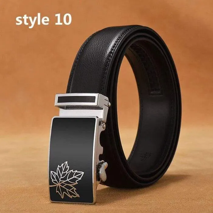 Gürtel Männer Luxus Berühmte Marke Designer Hochwertige Männer Echtes Lederband Weiß Automatische Schnalle Gürtel Ceinture Homme