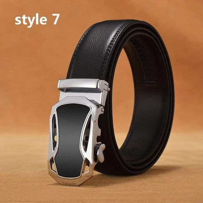 Gürtel Männer Luxus Berühmte Marke Designer Hochwertige Männer Echtes Lederband Weiß Automatische Schnalle Gürtel Ceinture Homme