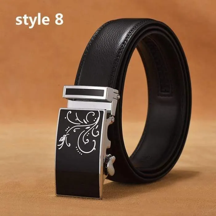 Gürtel Männer Luxus Berühmte Marke Designer Hochwertige Männer Echtes Lederband Weiß Automatische Schnalle Gürtel Ceinture Homme