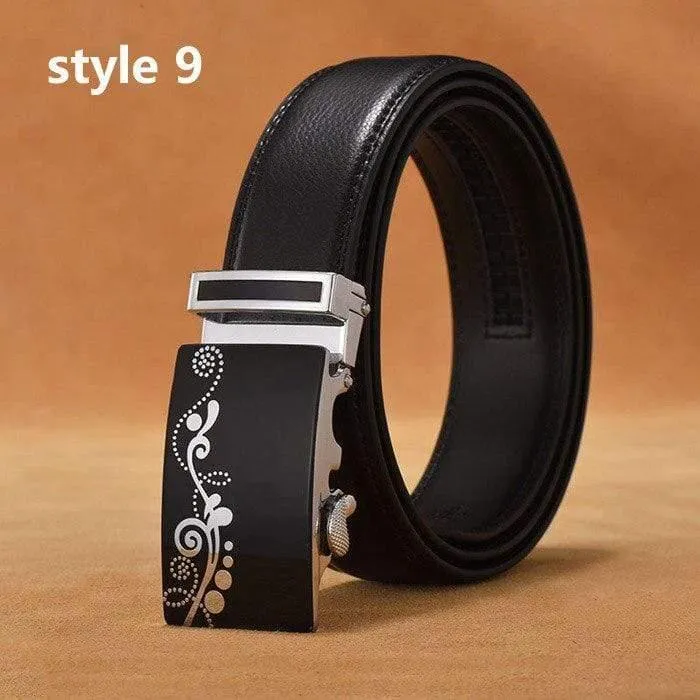 Gürtel Männer Luxus Berühmte Marke Designer Hochwertige Männer Echtes Lederband Weiß Automatische Schnalle Gürtel Ceinture Homme