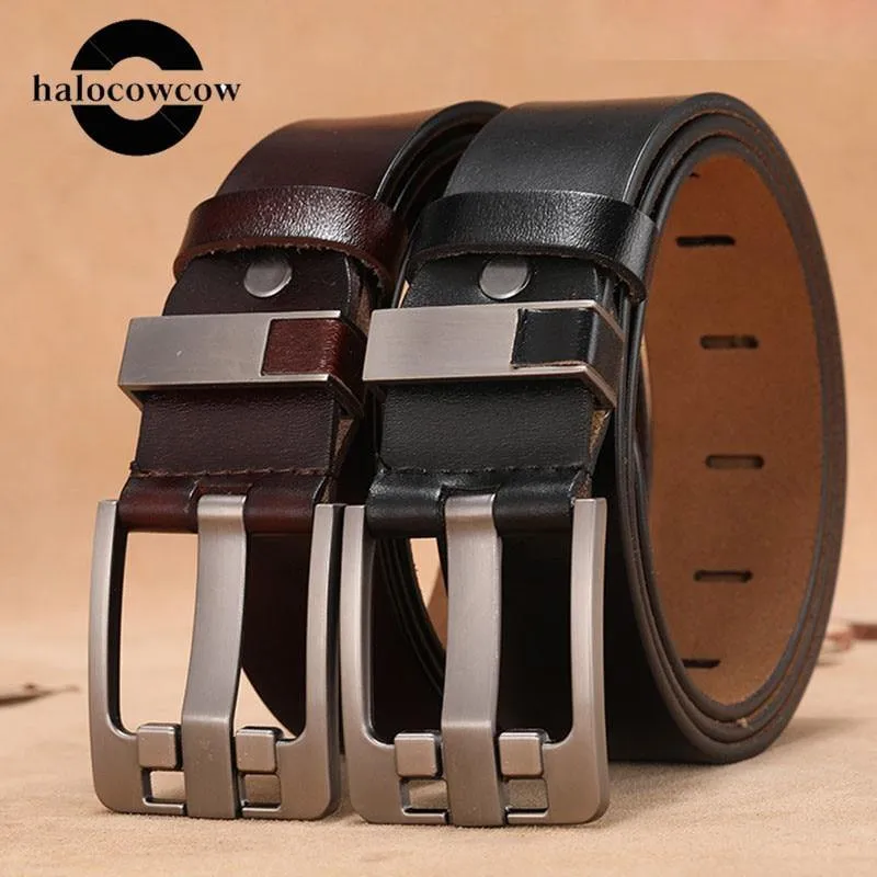 Kuh Echtes Leder Luxus Strap Männlich Gürtel für Männer Neue Große Plus Größe 140 150 160 cm Vintage Pin Schnalle männer Gürtel Hohe Qualität
