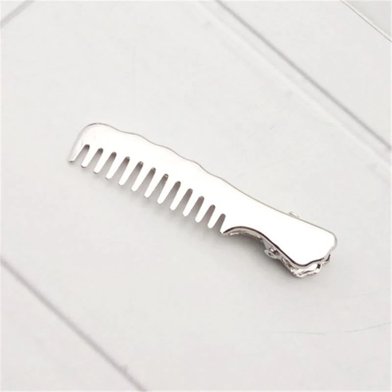 Kreative süße Schere Haarspangen und kleine Kamm Haarschmuck Kopfschmuck Haarnadelschere Kopfbedeckung Gold Silber