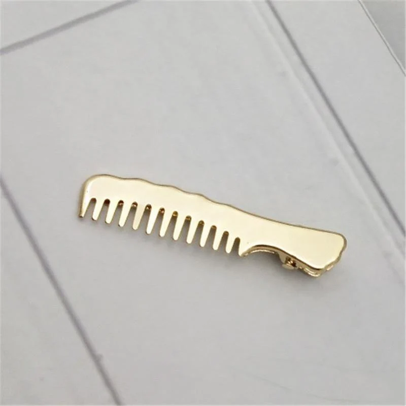 Kreative süße Schere Haarspangen und kleine Kamm Haarschmuck Kopfschmuck Haarnadelschere Kopfbedeckung Gold Silber