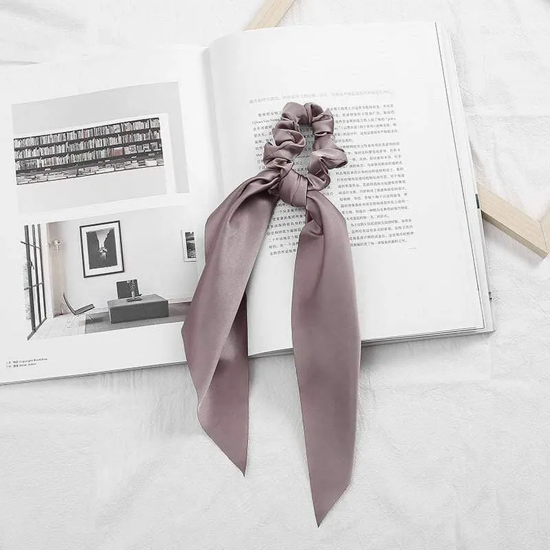 Frauen Streamer Scrunchies Polka Dot Floral Print Elastische Bogen Haar Seil Mädchen Haar Krawatten Koreanische Süße Haar Zubehör Kopfbedeckungen