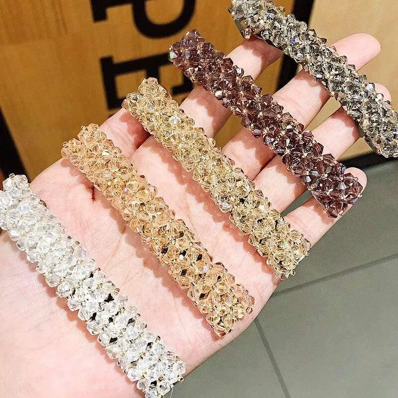 Elegante glänzende Kristall Haarspangen für Frauen Haarschmuck Stirnband Süße Haarspangen Haarnadeln Mode Haarschmuck